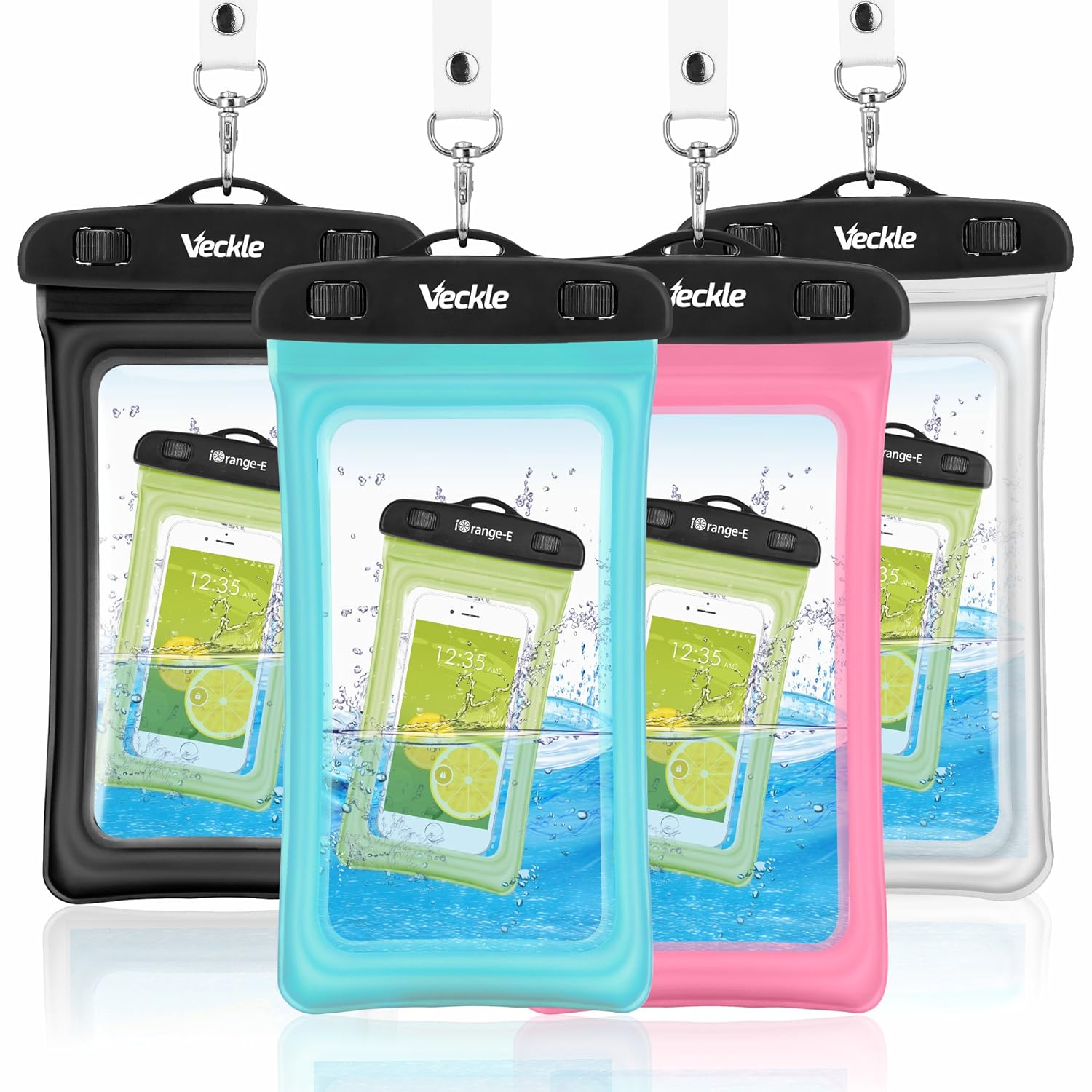 Waterproof Case, 4 Pack Veckle Floating Waterproof Cell
