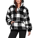 NIeyook Sherpa Fleece Hoodies for Women Fuzzy Oversized Zip up Hoodie with Pockets Casual Pullover Hooded Sweatshirt