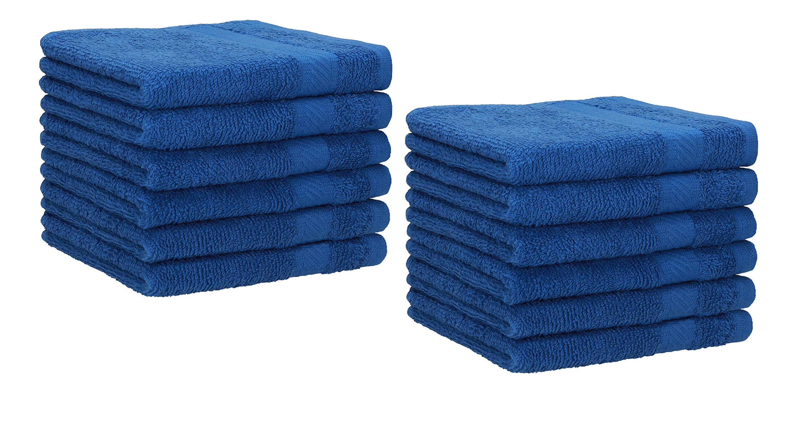Betz Pack of 12 Guest Towels PALERMO 30x50 cm 100% Cotton (blue)