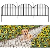 32 Panels Garden Fence, 45.33ft x 20in Animal Barrier Fences for Rabbits Dogs, Rustproof Metal Gardens Border Fencing, Arched Decorative Flower Bed Edging Barriers for Outdoor Yard Patio