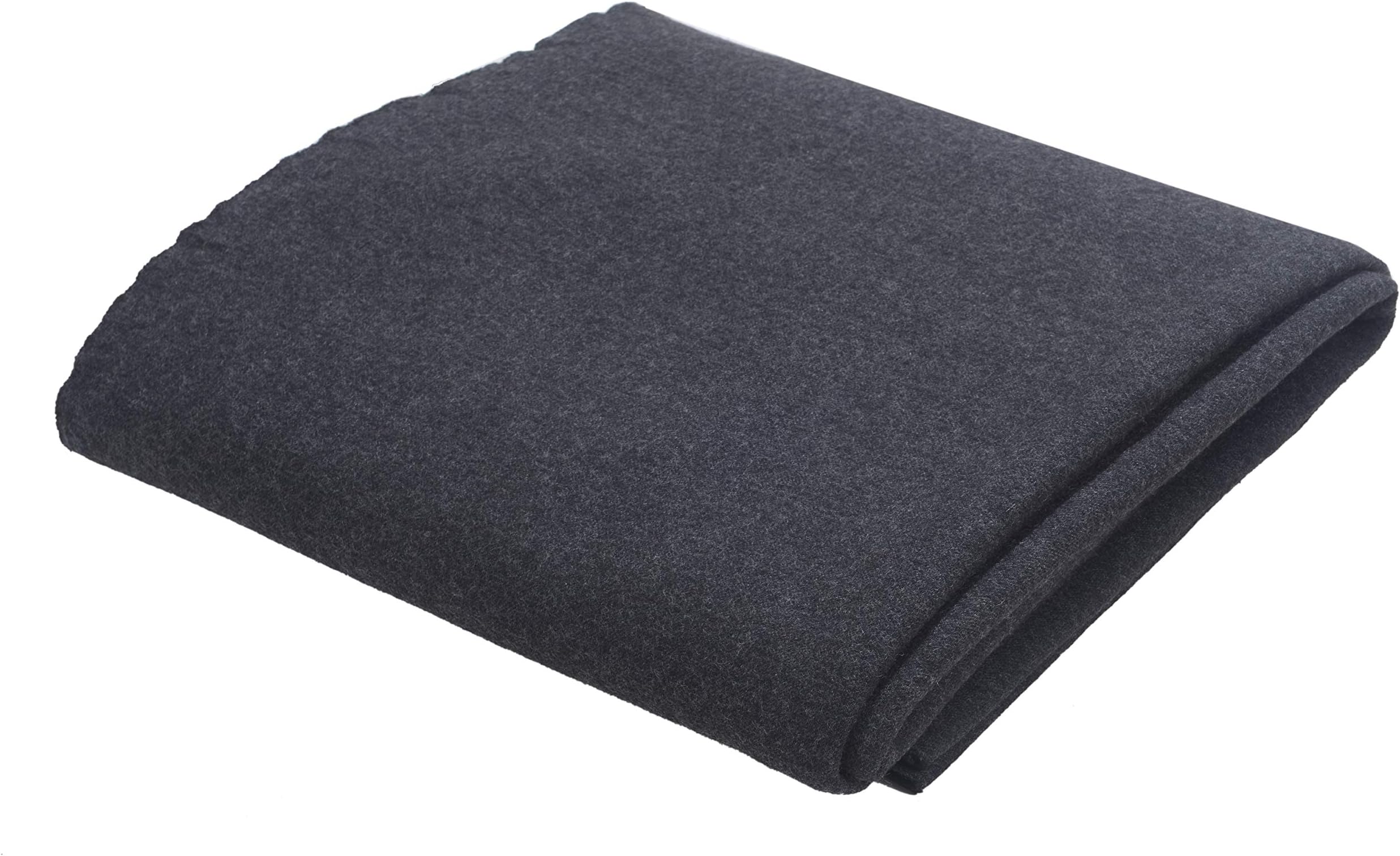 PuTian Australian Soft Merino Wool Blanket Warm Throw for Winter Autumn Lightweight, CaviarGray, 50by70 inches