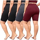 VALANDY Creamlush Plus Size Biker Shorts for Women - 8" High Waisted Ultra Soft Yoga Shorts(L-5XL)