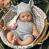 Yokyyi Felicia Full Body Silicone Baby Dolls, 13 Inches Girl | Lifelike Full Body Silicone, Acrylic Eyes, Realistic, Perfect for Festival Birthday