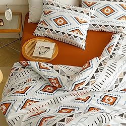 CLOTHKNOW Boho Aztec Comforter Set Queen 3Pcs