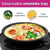 Neo 3 in 1 Electric Egg Cooker Boiled Poached Omelette Maker Black Silver view 7