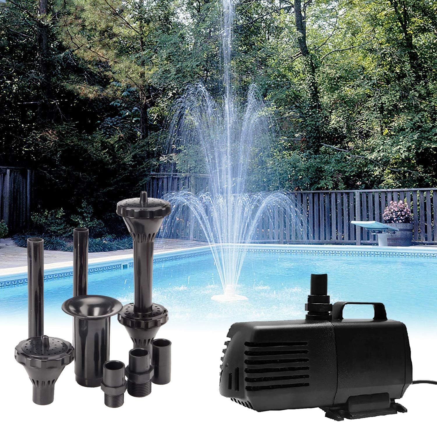 Jainsons Pet Products Fountain Kit With Fountain Submersible Pump For Fountain, Garden, Pond, Aquarium, Rockery Pond Decoration