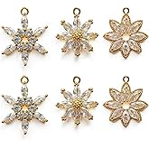 ZeaLian Crystal Zirconia Gold Plated Brass Charms for Jewelry Making Bracelet Necklace Earring Pendant Craft Supplies DIY Accessories