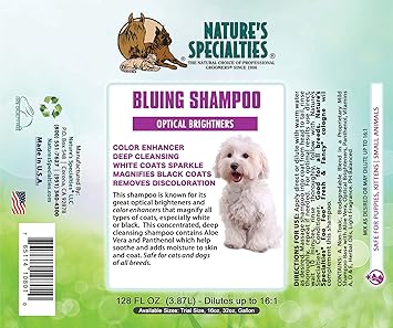 bluing shampoo for white dogs