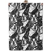 Aonimonis Boston Terrier Dog Throw Blanket Gifts for Women, Soft Fuzzy Warm Cozy Flannel Blankets for Bedroom, Travel, Couch, Home Decor 50x60 in