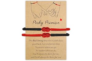 PEALICIOUS Red String Bracelet for Women Pinky Promise Bracelet for Him, Mommy and Me, Father and Daughter Jewelry for Protection as Christmas Gifts, Couple Best Friend Jewelry for Stocking Stuffers