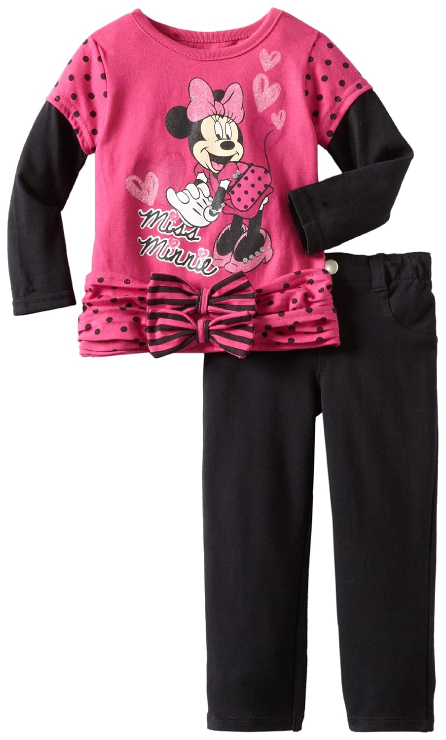 最安値挑戦 Disney Baby Girls 2 Piece Miss Minnieスキニーパンツセット 24 Months Pink Dark B0081esyd2 超人気 Jovemcj Com