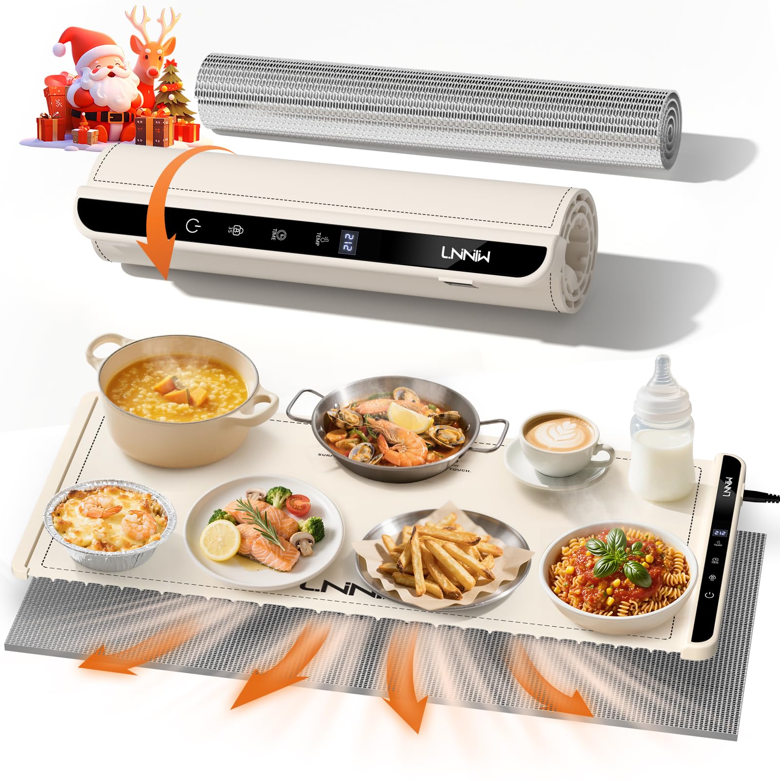 Photo 1 of **UNTESTED**
Extra Large Food Warming Mat with Heat-Resistant Pad, 36X15 Inch, 6 Temperature & 6 Timer Settings, Child Lock Safety, Fits More Dishes for Family Dinners and Parties