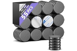 VNDUEEY 55Pcs Ceramic Magnets for Crafts, Magnets with Adhesive Backing, Small Magnets for Refrigerator