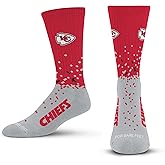 For Bare Feet - Officially Licensed NFL Spray Zone Crew Socks Men's Size Large 10-13