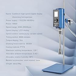 YMAOMAO Homogenizer Lab Dispenser Emulsifier, High