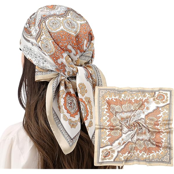 Bandana Carré Coton Unisexe 54x54cm – Pour Sport, Randonnée, Cache-cou, Absorbant Transpiration