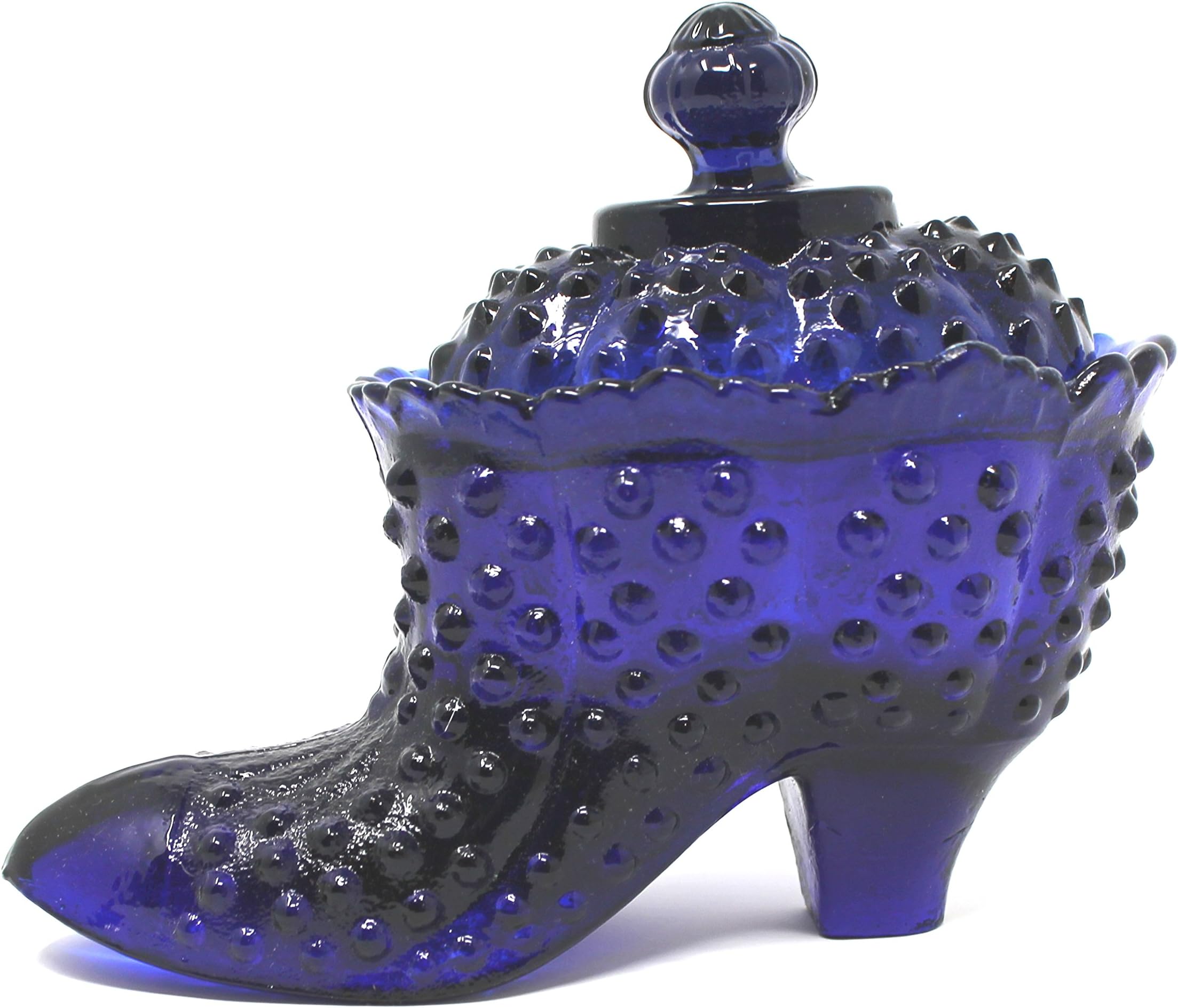 Rhyne And Son Reproduction Hobnail Shoe Candy Dish (Cobalt Blue)
