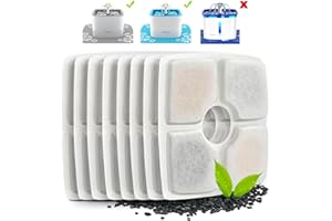 Veken 8 Pack Replacement Filters for 84oz/2.5L Automatic Pet Fountain Cat Water Fountain Dog Water Dispenser