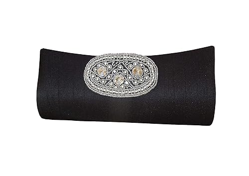 Spice Art Womens Beaded Black Clutch