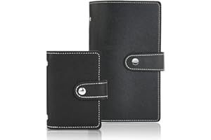 Business Card Holder Book, LIZIMANDU Business Card Book Case PU Leather Organization Binder Name ID Card Holder for Men & Wom