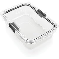 Rubbermaid Brilliance Food Storage Container, Large, 9.6 Cup, Clear 2024351