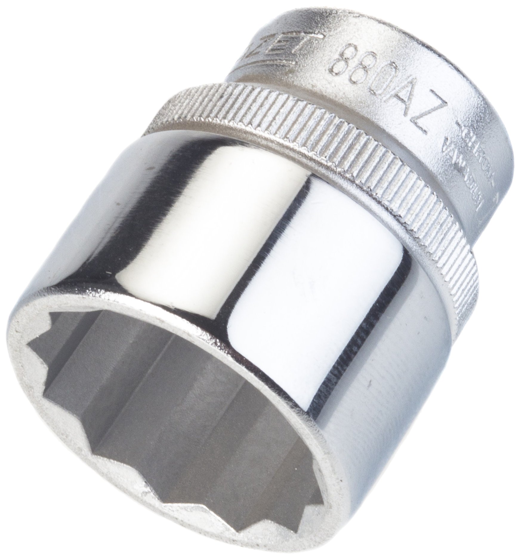 HAZET 880AZ-7/8 34 mm 12-Point Traction Profile Socket - Chrome-Plated/Polished