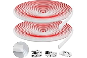 40FT RV J-Shape Rain Gutter,Self-Adhesive RV Rain Gutter Drip Rail for Water Control,Flexible RV Trim Molding for Cars,Trucks