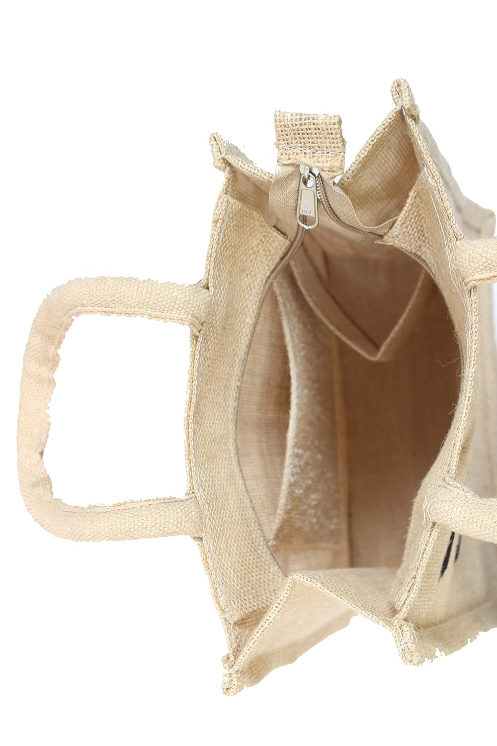 deshi decor unisex jute bag with zip(multicolour)