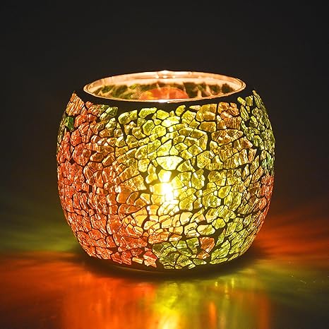 Amazon Co Jp キャンドルホルダー キャンドルスタンド ボールカップ 手作り モザイクガラス製 ステンドグラス アンティーク 置物 インテリア 照明 ティーライト用 転運 癒し リラックス ロマンチック 雰囲気 ホワイトデーギフト 写真小道具 ホームインテリア バー 結婚式