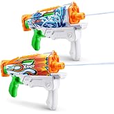 X-Shot Fast-Fill Skins Hyperload (2 Pack) by ZURU, Watergun, Water Blaster Toys, 2 Blasters Total, Fills with Water in just 1 Second! (Flames and Water Splash)