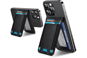 ExtreLife 2-in-1 Magsafe Wallet, Upgrade with iPhone Wallet and Adjustable Stand, Open ID Window, Magnetic Wallet for iPhone 15/14 Pro Max/14 Pro/14/14 Plus/13/12 Series, 9 Cards, Black-B