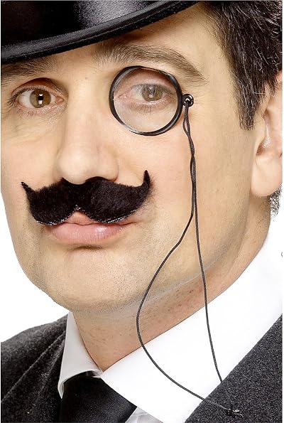 Smiffys Tales of Old England Monocle Black on Cord Fancy Dress Accessory