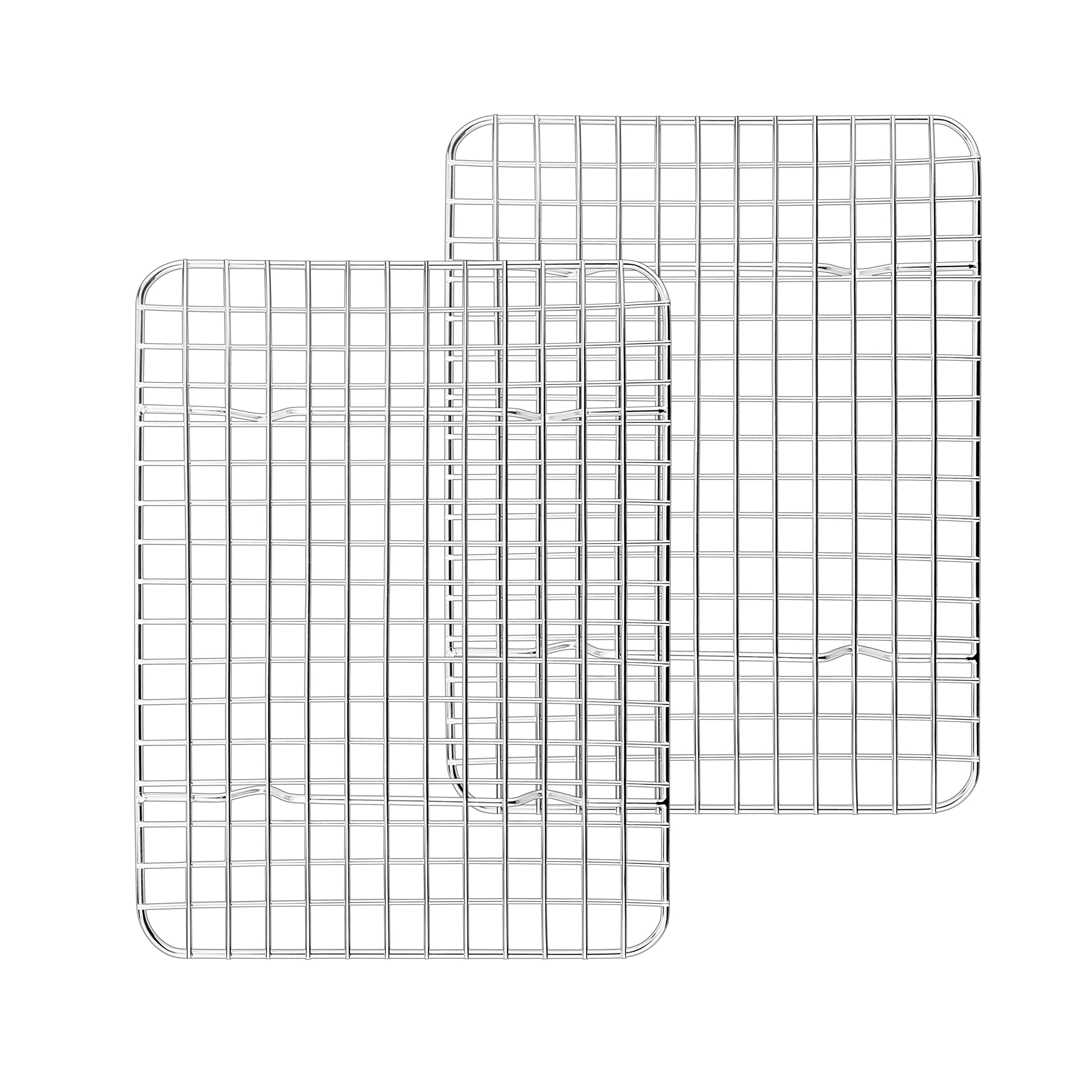 Joyfair Grill Rack Pack of 2, Stainless Steel Baking Cooling Racks for Cooking/Baking/Roasting/Grilling/Drying, Rectangle 24.7 x 19.1cm, Rust Free & Oven Safe & Dishwasher Safe