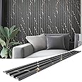 Art3d 8-Pack WPC Slat Panel for Interior Decor, Decorative Fluted Accent Wall Covering for Living Room Bedroom TV Background Office, 96 x 6 Inch - Granite