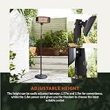 Swan Stand Patio Heater 2KW Remote Control Adjustable Height IP24 Water view 4