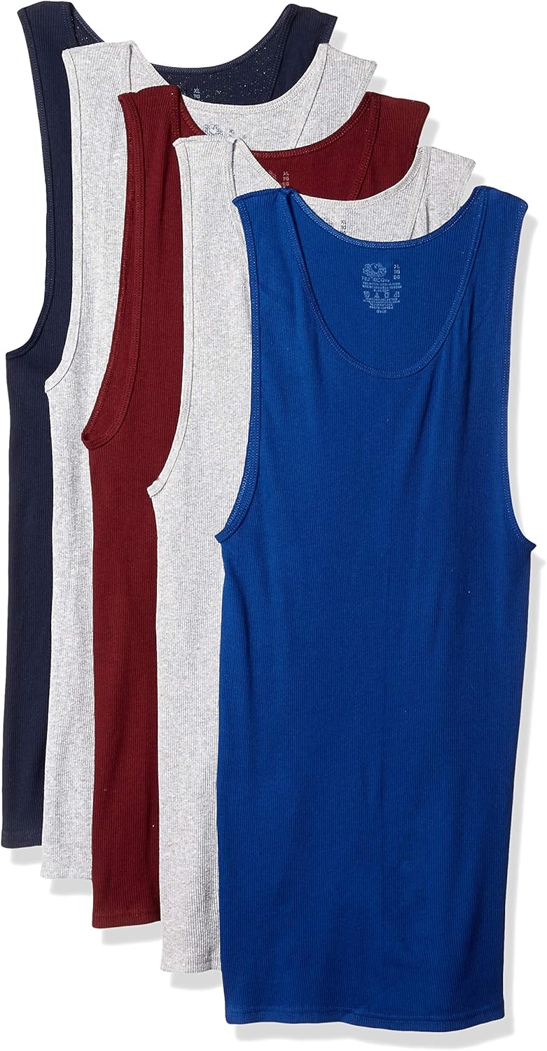 Fruit of the Loom Men's Tag-Free Tank A-Shirt at  Men’s Clothing store