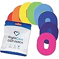RightCare CGM Adhesive Patches Pre-Cut for Dexcom G5/G6, Waterproof Adhesive Medical Tape, Uncovered Oval Sensor Patches, Multicolor Assortment, Bag of 25