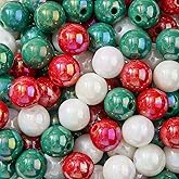 ANCADN 16mm Acrylic Beads 100pcs Christmas Style Bead Color Chunk Bubblegum Beads for Pens for Necklace Jewelry Bracelets DIY Crafts Making (abxmas)