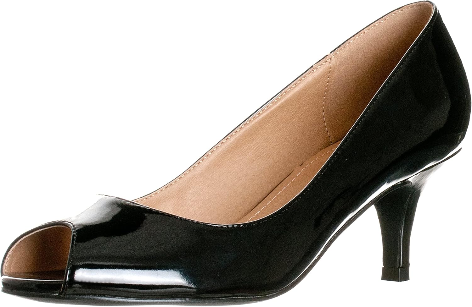 Women's Classic Open Toe Low Kitten Heel Sandals Slip On Medium Heel