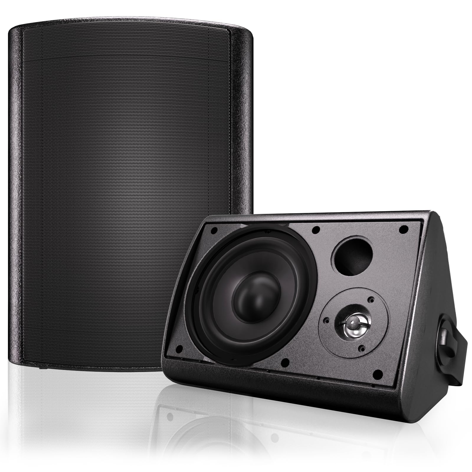 Photo 1 of Herdio 6.5 Inches Outdoor Bluetooth Speakers Waterproof with Powerful Bass,Wall Mount Speakers Wired Weather Resistant for Patio Home Deck Porch Backyard 400 Watts(Black)