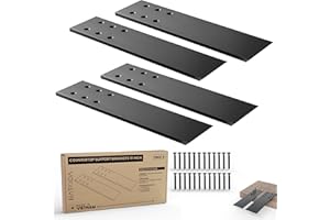 BATODA 10" Countertop Support Brackets (4 pcs) for Granite - Heavy Duty L Shelf Bracket - Wall Mounted Support for DIY Open Shelving – Knee Wall Support - Mounting Hardware Included ( Pack 4 )