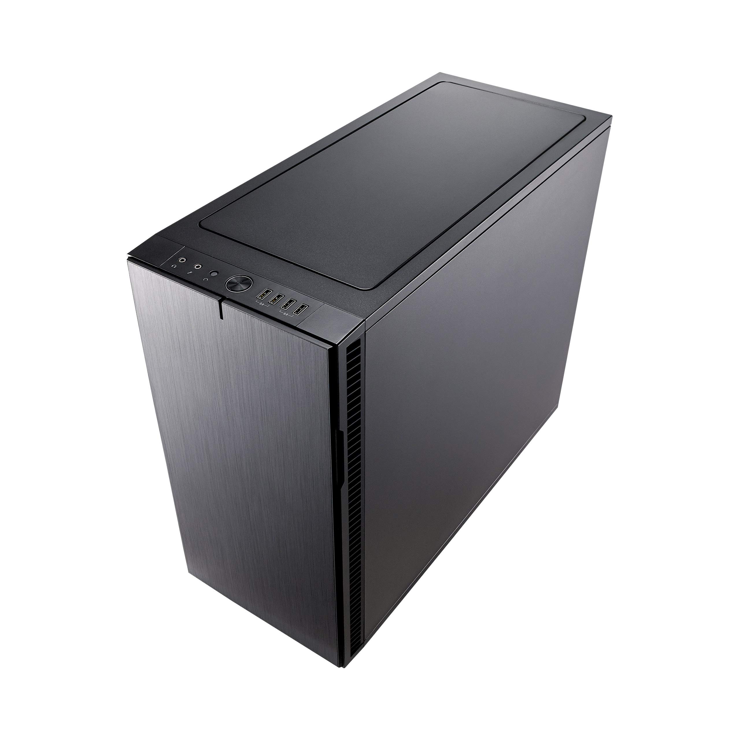 Fractal Design Define R6 - ミッドタワーコンピュータケース - ATX - ModuVentテクノロジーによる高通気と静音コンピューティングに最適化 - PSUシュラウド - モジュラーインテリア - 水冷対応 - ブラック。