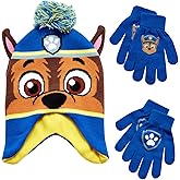 Nickelodeon Boys Paw Patrol Winter Hat, 2 Pair Gloves or Mittens (Toddler/Little Boys)