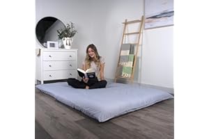 Innovar & Co. Japanese Floor Mattress -7 Layer Japanese Futon Mattress, Mattress Cover & Pillow Included, Versatile & Multi-Purpose Japanese Floor Mattress, Roll Up Mattress, Foldable (Full)