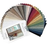 HOMERILLA Lille Series Custom Curtains Linen Sample Book,10% Linen 90% Polyester,38 Colors