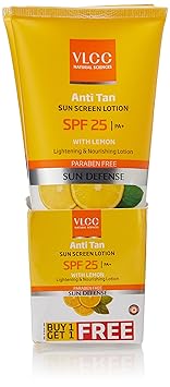 VLCC Anti Tan Sun Screen Lotion SPF 25, 150g (Buy 1 Get 1 Free)