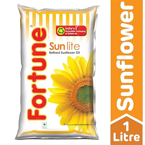 Fortune Sunlite Refined Sunflower Oil, 1L