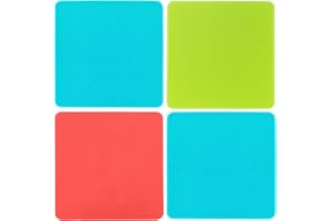 Otstar 4pcs Jar Opener Gripper Pads for Weak Hands Senior with Arthritis, No-slip Multi-Purpose Silicone Rubber Jar Lid Openers