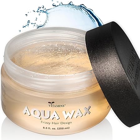 Vitamins Aqua Hair Wax Styling Gel Anti Frizz Water Based Non Greasy Strong Hold Pomade Hair Defining Gloss Gel For All Hair Types