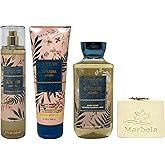 Bath & Body Works Sunrise Woods - Fine Fragrance Mist - Ultimate Hydration Body Cream - Body Wash with a Creamy Rose Bar Soap